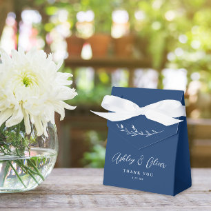 Caixinha De Lembrancinhas Casamento Rustic Boho Blue Wildflower