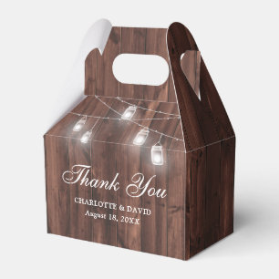 Caixinha De Lembrancinhas Casamento Rustic Country Wood Mason Jars Obrigado