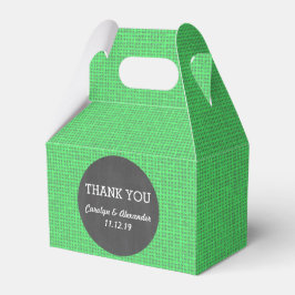 Caixinha De Lembrancinhas Casamento Rustic Green Burlap Vintage
