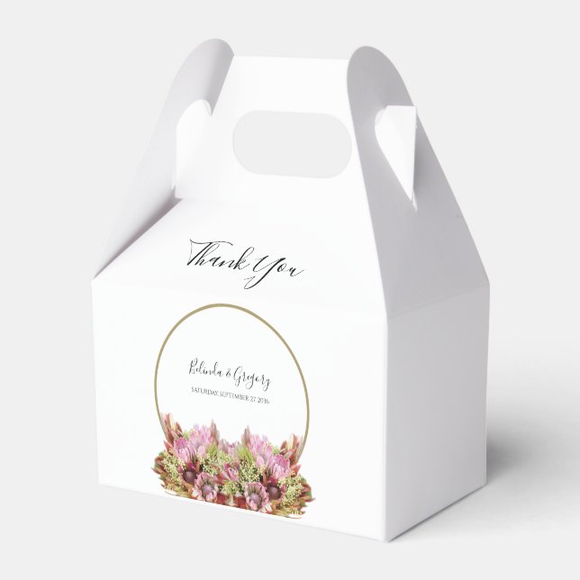 Caixinha De Lembrancinhas Casamento Rustic Wild Flower Buquê (Frente)