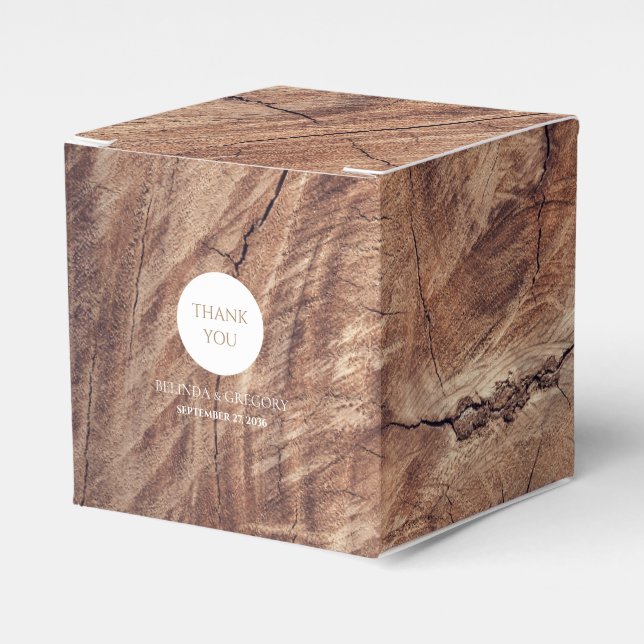 Caixinha De Lembrancinhas Casamento Rustic Wood (Frente)