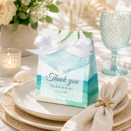 Caixinha De Lembrancinhas Casamento Tropical em Aquarela Obrigado