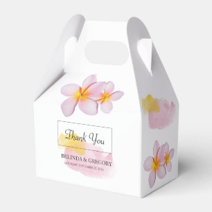 Caixinha De Lembrancinhas Casamento Tropical Plumeria Frangipani