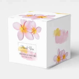 Caixinha De Lembrancinhas Casamento Tropical Plumeria Frangipani