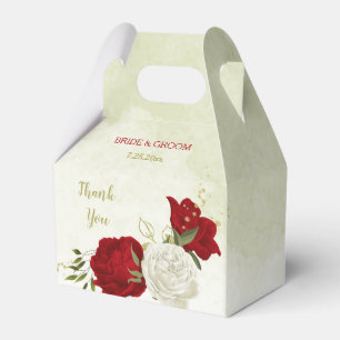 Caixinha De Lembrancinhas Casamento verde-branco-vermelho