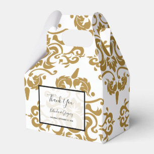 Caixinha De Lembrancinhas Casamento vintage Dourado Elegante