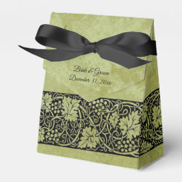 Caixinha De Lembrancinhas Casamento vintage, Folhas Vitorianas De Vinha De U