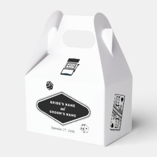 Caixinha De Lembrancinhas Casino de Destino de Las Vegas White Negro