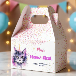 Caixinha De Lembrancinhas Caticorn Meow-Gical Birthday