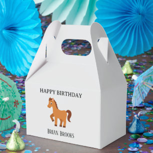 Caixinha De Lembrancinhas Cavalo fofo personalizado nome aniversário