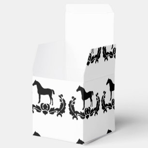 Caixinha De Lembrancinhas Cavalo Preto e Branco