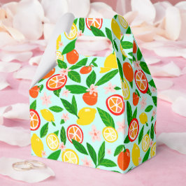 Caixinha De Lembrancinhas Celebração de Cítricos Limões Laranjas Chá de Noiv