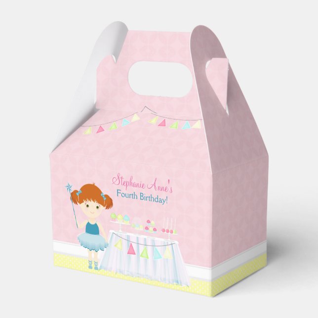 Caixinha De Lembrancinhas Celebração do Cupcake Ballerina (Frente)