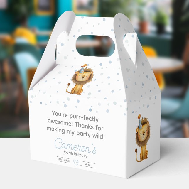 Caixinha De Lembrancinhas Celebrar com um Raio! Aniversário do Leão do Menin (Criador carregado)