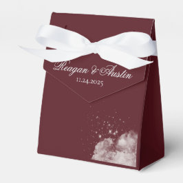 Caixinha De Lembrancinhas Celestial Burgundy Starlight Favor Boxs