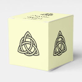 Caixinha De Lembrancinhas Celtic Knot in Black and Ivory Wedor Box