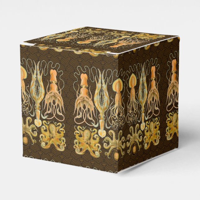 Caixinha De Lembrancinhas Cephalopota Octopus Natureza Marinha Lula (Frente)