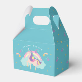 Caixinha De Lembrancinhas Cerceta | Cute Rainbow Unicorn Personalizado