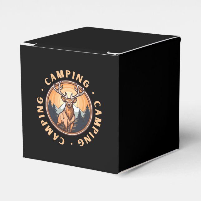Caixinha De Lembrancinhas Cervo - Natureza - Acampamento (Frente)