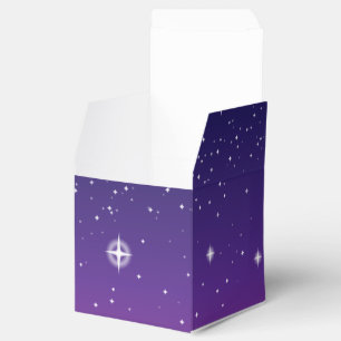 Caixinha De Lembrancinhas Céu nocturno estrelado roxo escuro