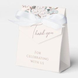 Caixinha De Lembrancinhas Chá de Bebê de Noiva com Rosas Brancas e Folhagens