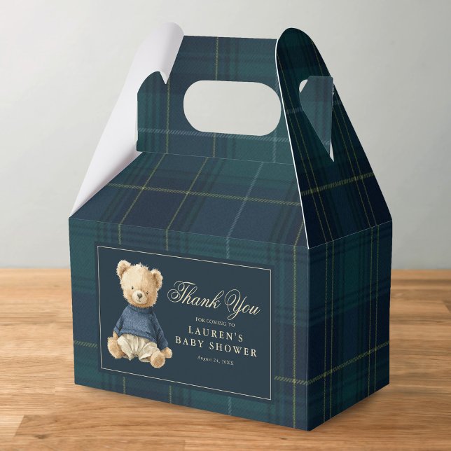 Caixinha De Lembrancinhas Chá de Bebê do Ursinho Polo Obrigado (Criador carregado)