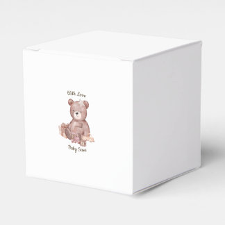 Caixinha De Lembrancinhas Chá de Bebê do Urso Teddy Fofo