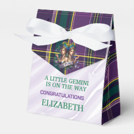 Caixinha De Lembrancinhas Chá de Bebê do Zodíaco Gêmeos 3"l x 1,5"c x 3,25"a