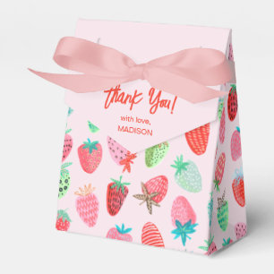 Caixinha De Lembrancinhas Chá de Bebê Doce Morango