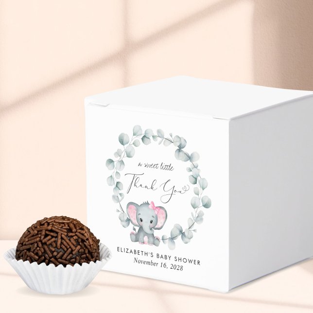 Caixinha De Lembrancinhas Chá De Bebê Elefante Bonito Obrigado (Criador carregado)