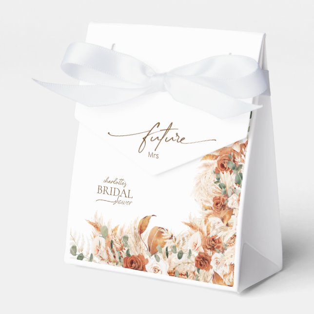 Caixinha De Lembrancinhas Chá de Bebê Floral Boho da Futur Mrs. (Frente)