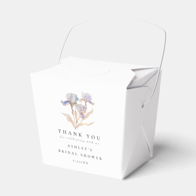 Caixinha De Lembrancinhas Chá de Bebê Floral Íris Elegante (Frente)