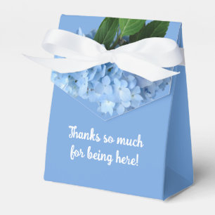Caixinha De Lembrancinhas Chá de casamento Azul Hydrangea Floral Obrigado