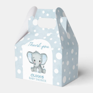 Caixinha De Lembrancinhas Chá de fraldas azul de elefante bonito
