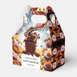Caixinha De Lembrancinhas Chá de fraldas Boho Chocolate