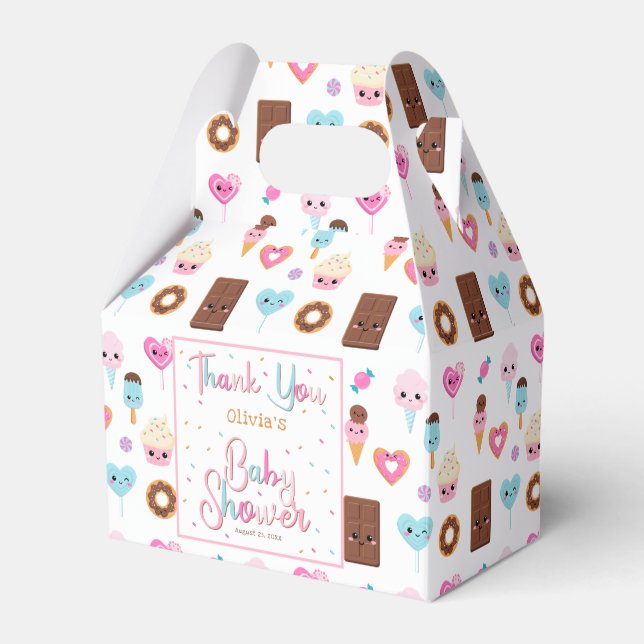 Caixinha De Lembrancinhas Chá de fraldas Bonito de Doce e Tratamentos (Frente)