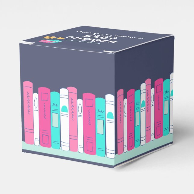 Caixinha De Lembrancinhas Chá de fraldas, Brunch e Livros, Neutro em Gênero (Frente)