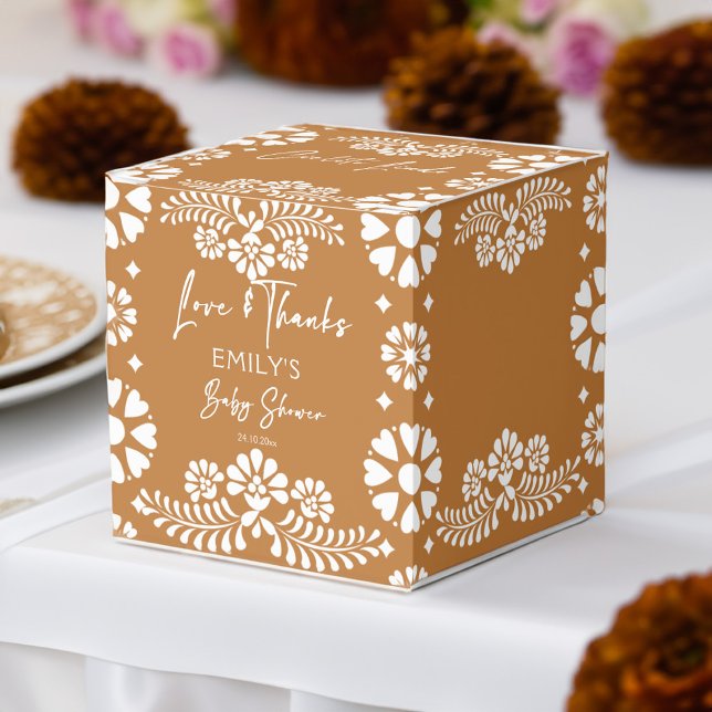 Caixinha De Lembrancinhas Chá de fraldas Cielito lindo terracotta favorece (Cielito lindo terracotta Mexican fiesta baby shower favors personalized candy favor boxes)