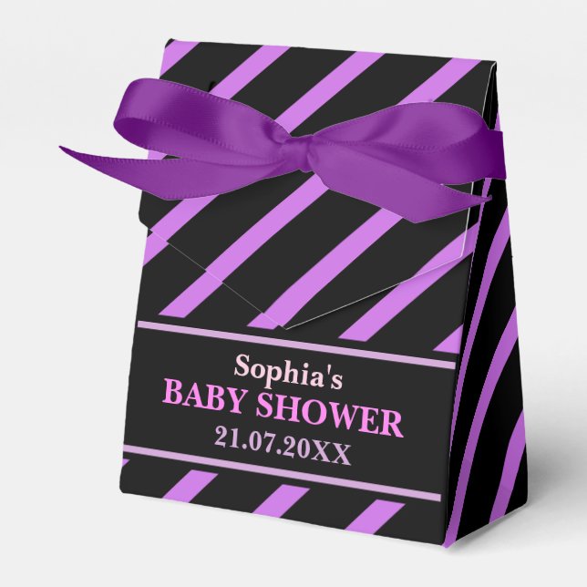 Caixinha De Lembrancinhas Chá de fraldas com ranhura em Cute Monograma (Frente)