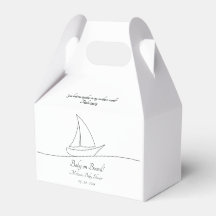 Chá de fraldas Cristão de Tema de Praia Sailboat