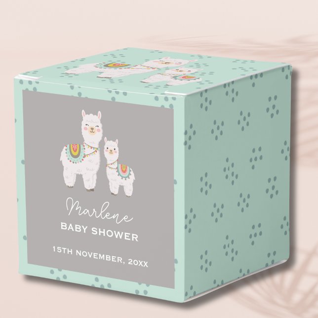 Caixinha De Lembrancinhas Chá de fraldas Cute boho llama (Criador carregado)