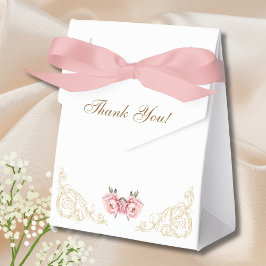 Caixinha De Lembrancinhas Chá de fraldas das Flores de Vintage de Peony Roco