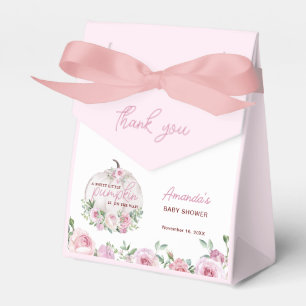Caixinha De Lembrancinhas Chá de fraldas de Abóbora Floral, Cor-de-Rosa,