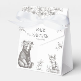 Caixinha De Lembrancinhas Chá de fraldas de Animais Florestais Antigos