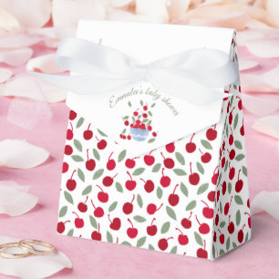 Caixinha De Lembrancinhas Chá de fraldas de Aquarela do Tema Cherry