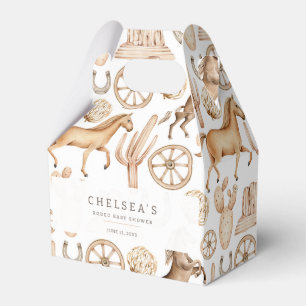 Caixinha De Lembrancinhas Chá de fraldas de Aquarela Moderno do Western Rode