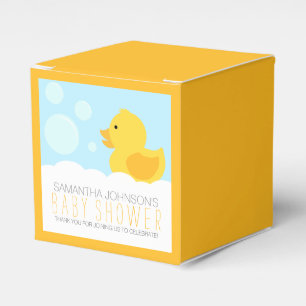 Caixinha De Lembrancinhas Chá de fraldas de Bath Ducky Bubble Amarelo