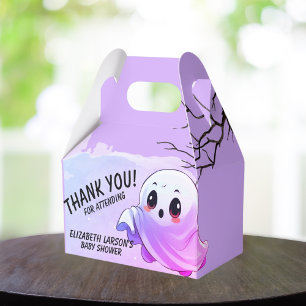 Caixinha De Lembrancinhas Chá de fraldas de Boo Halloween Roxo, Festa Custa