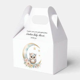 Caixinha De Lembrancinhas Chá de fraldas de Coruja de Aquarela Cuta