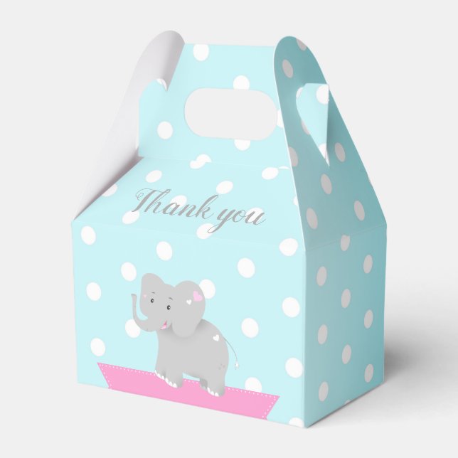 Caixinha De Lembrancinhas Chá de fraldas de elefante da Sweet Box (Frente)